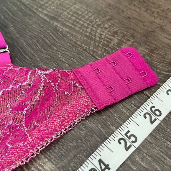 Calvin Klein Fuchsia Padded Lace Bra 36 C - Picture 9 of 15